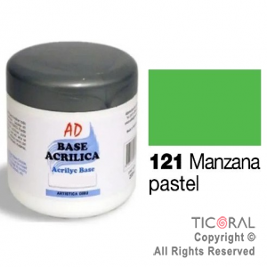 BASE ACRILICA AD 121 MANZANA PASTEL 200ML X 3 UNIDADES